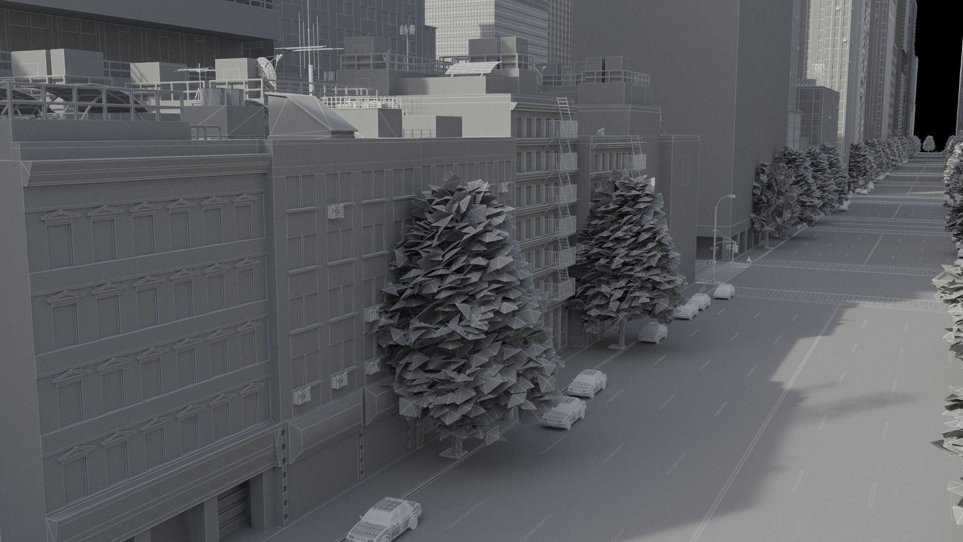 Realistic City R2 MAYA Low-poly 3D model_44