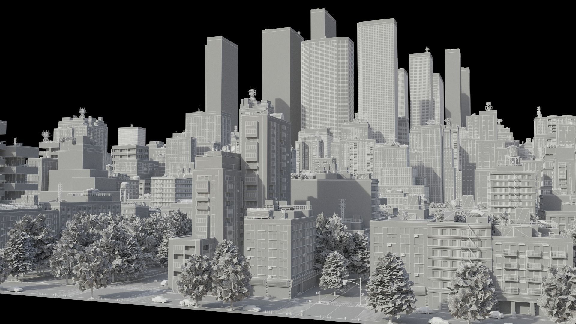 Realistic City R2 MAYA Low-poly 3D model_58