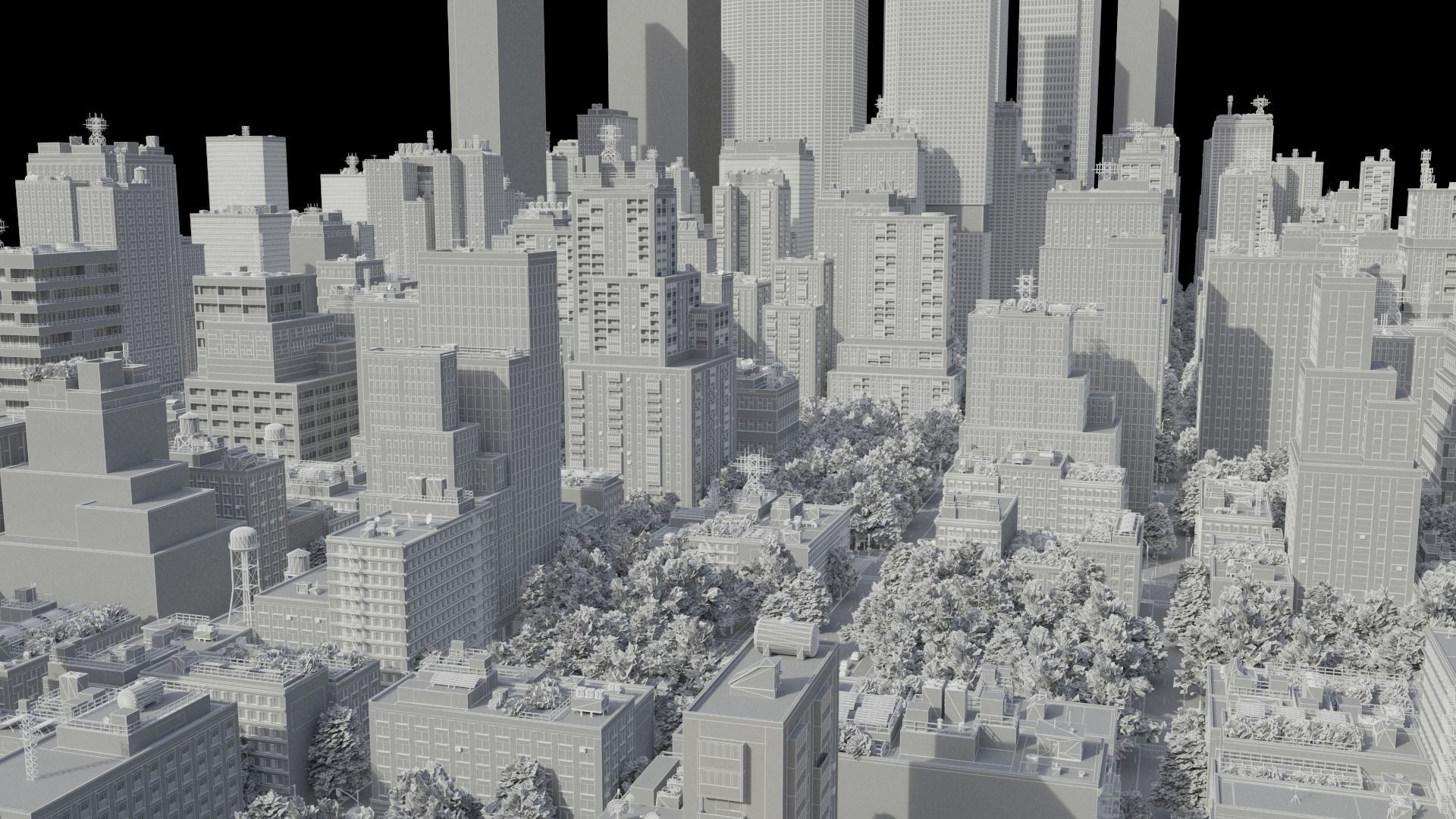 Realistic City R2 MAYA Low-poly 3D model_34
