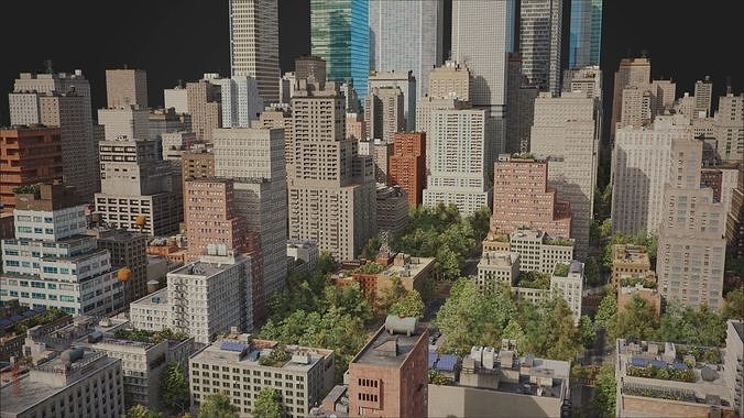 Realistic City R2 MAYA Low-poly 3D model 3