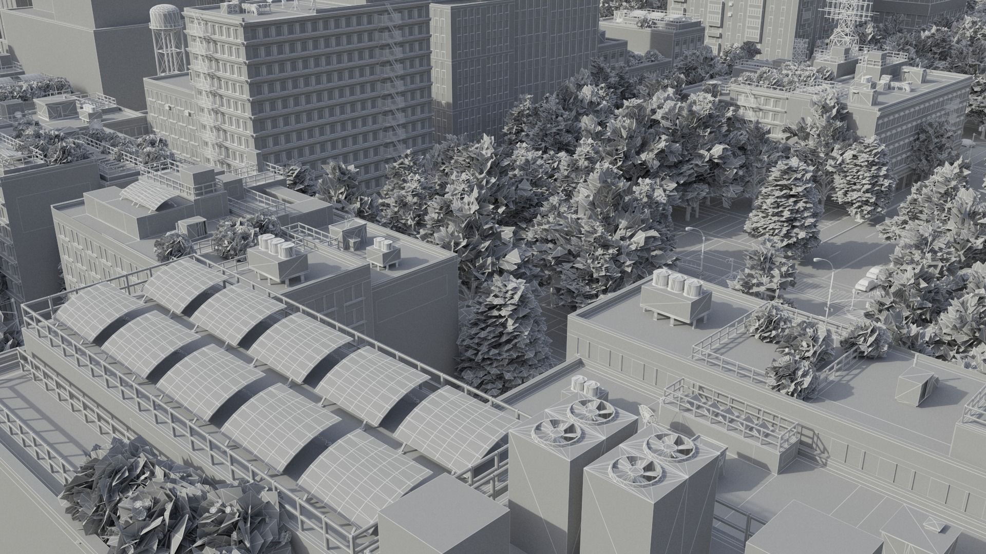 Realistic City R2 MAYA Low-poly 3D model_51