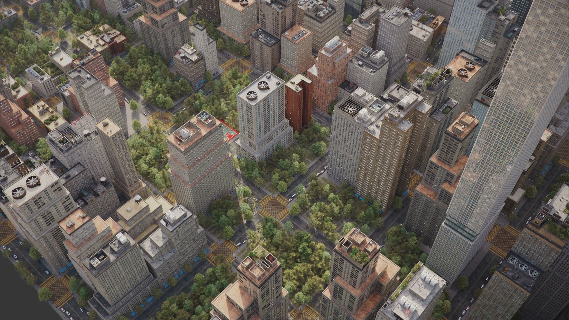 Realistic City R2 MAYA Low-poly 3D model_15