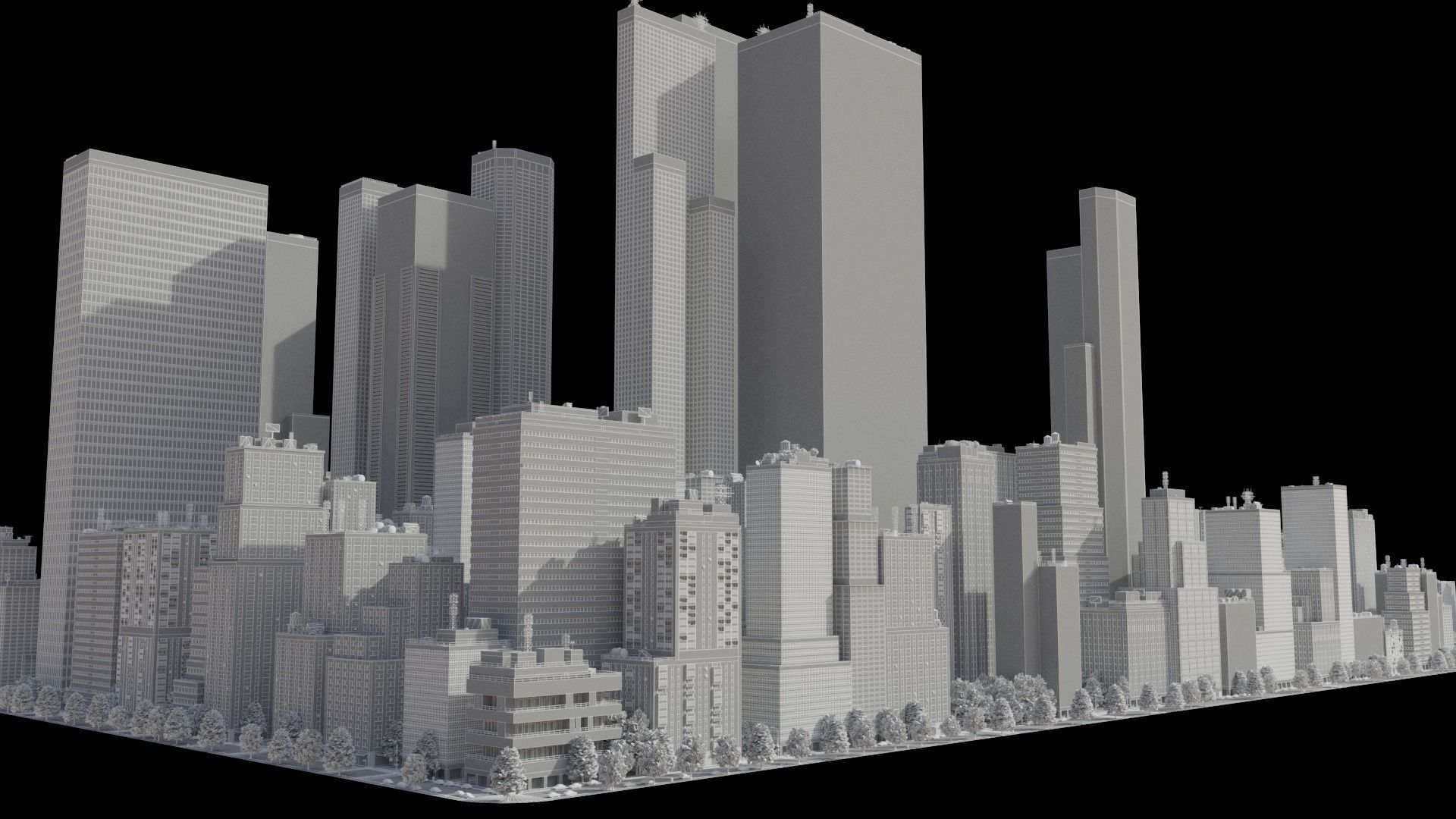 Realistic City R2 MAYA Low-poly 3D model_45