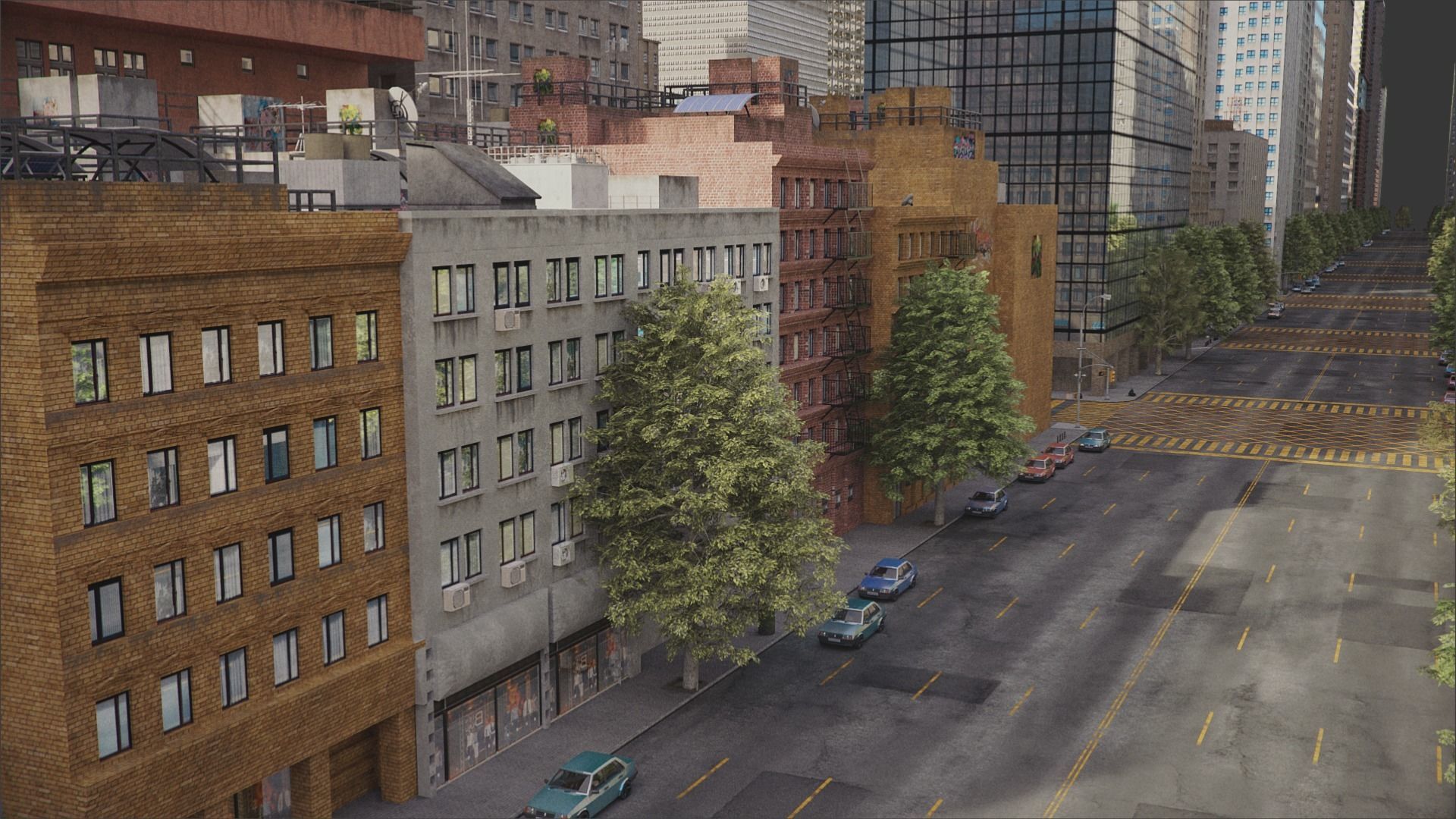 Realistic City R2 MAYA Low-poly 3D model_12