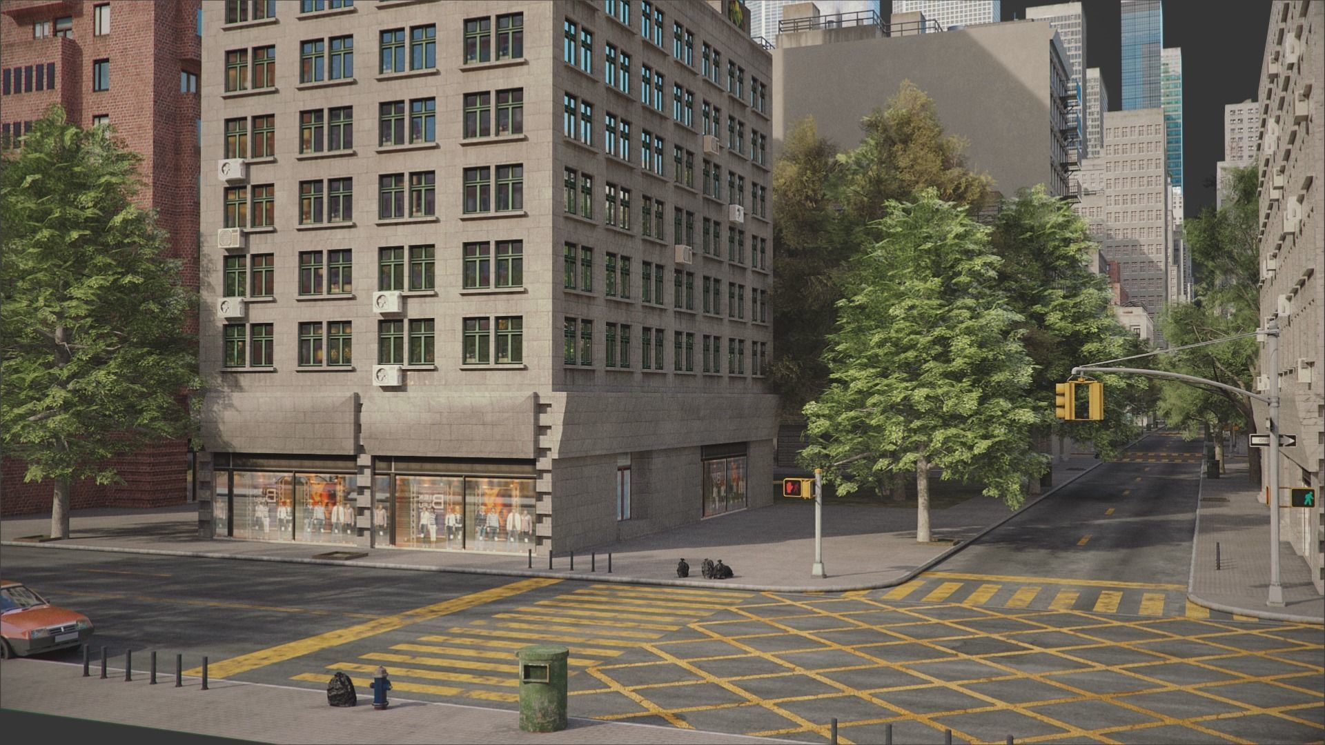 Realistic City R2 MAYA Low-poly 3D model_24