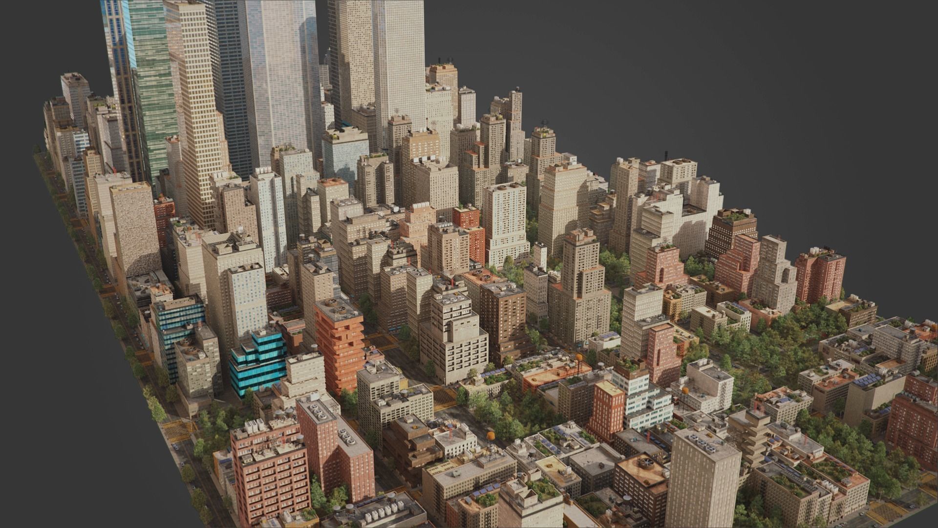Realistic City R2 MAYA Low-poly 3D model_16