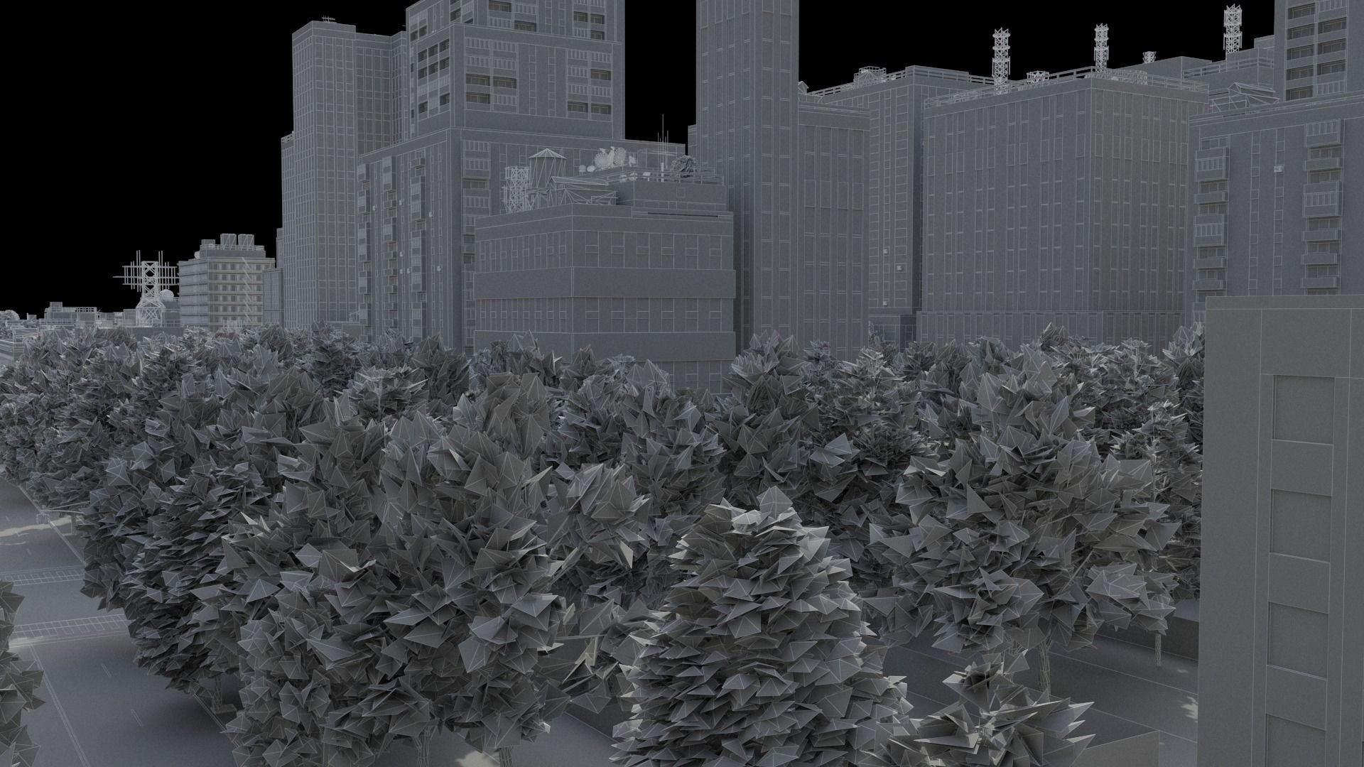 Realistic City R2 MAYA Low-poly 3D model_56