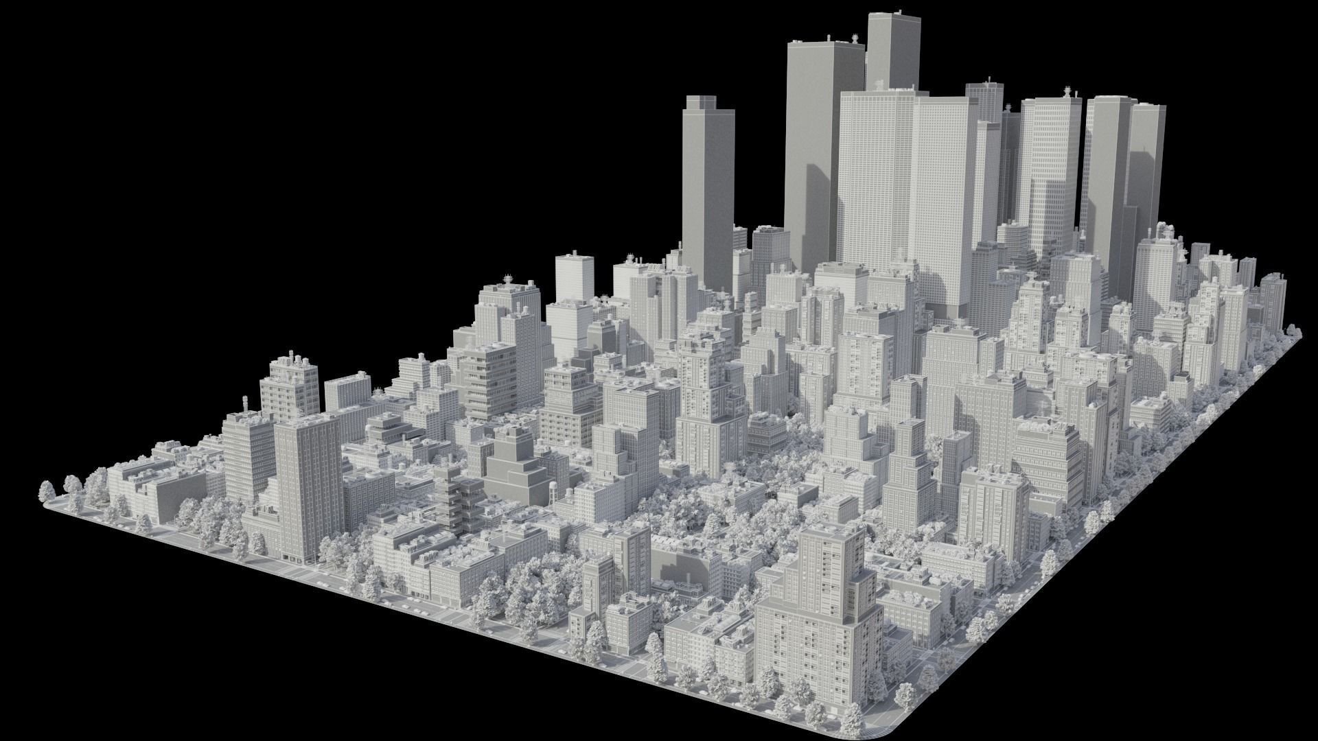 Realistic City R2 MAYA Low-poly 3D model_32