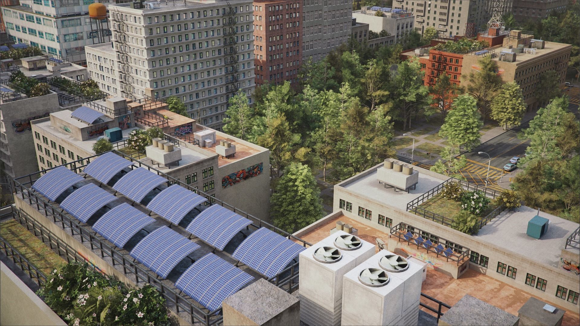 Realistic City R2 MAYA Low-poly 3D model_22