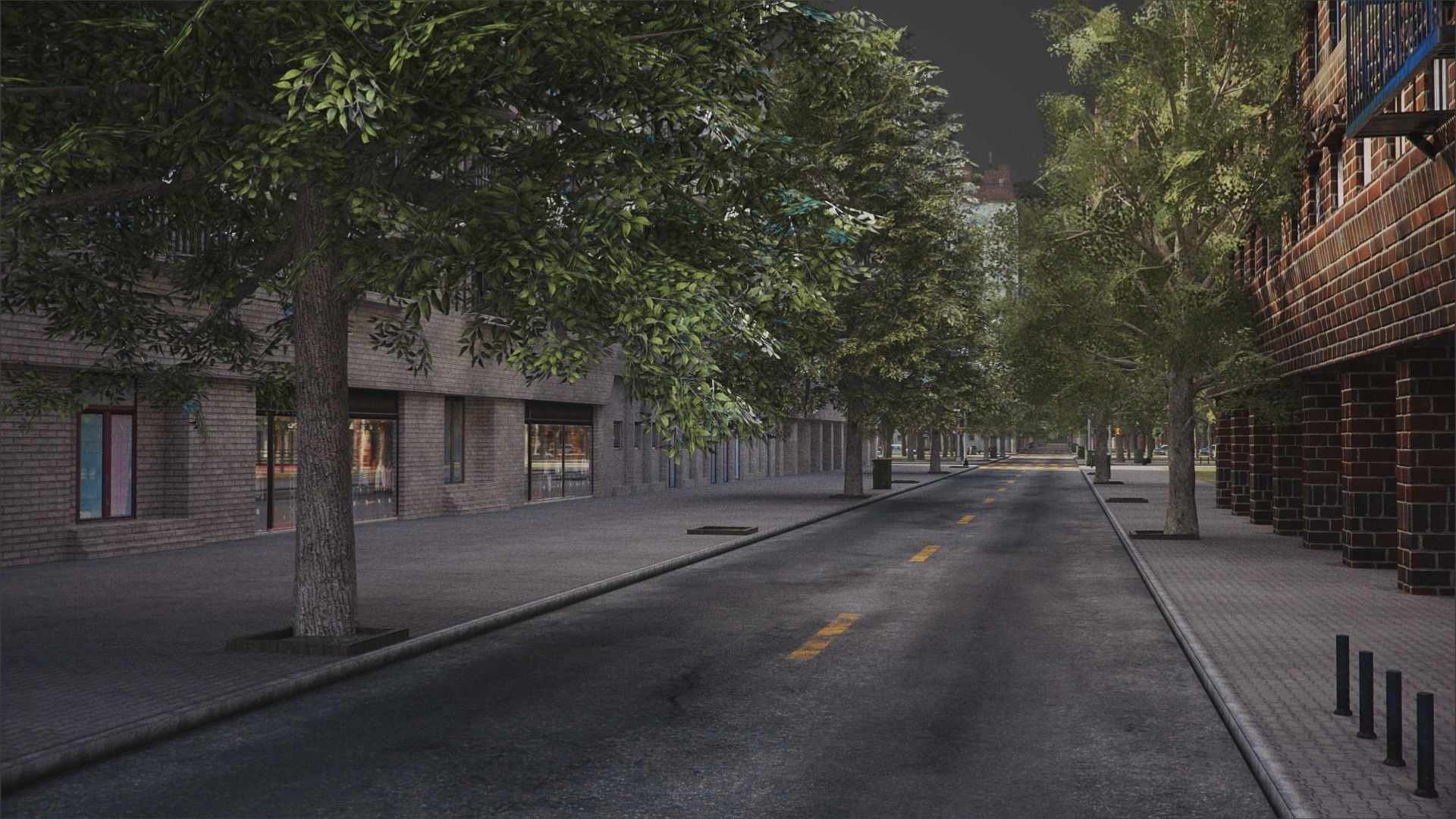 Realistic City R2 MAYA Low-poly 3D model_26