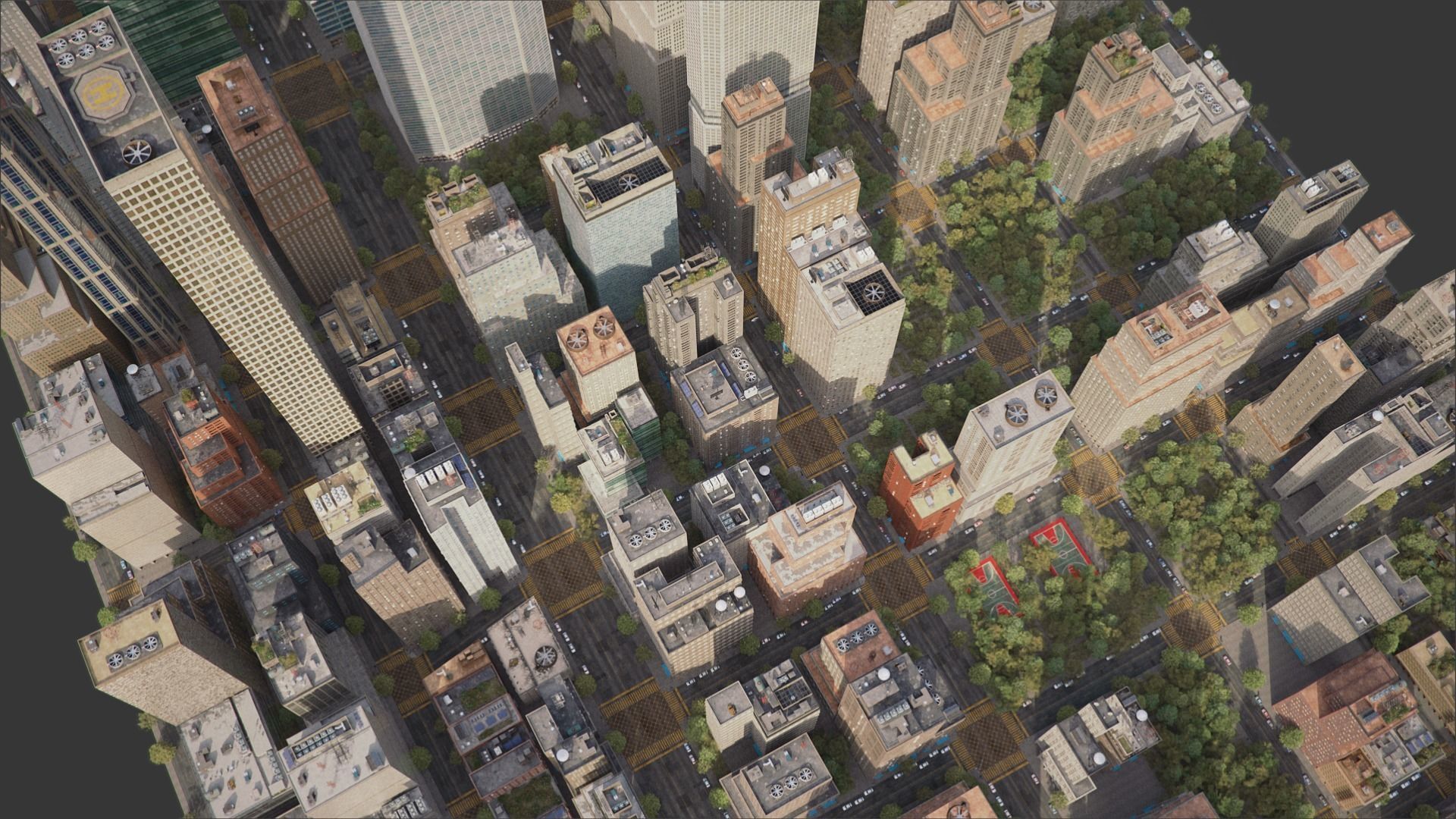 Realistic City R2 MAYA Low-poly 3D model_19