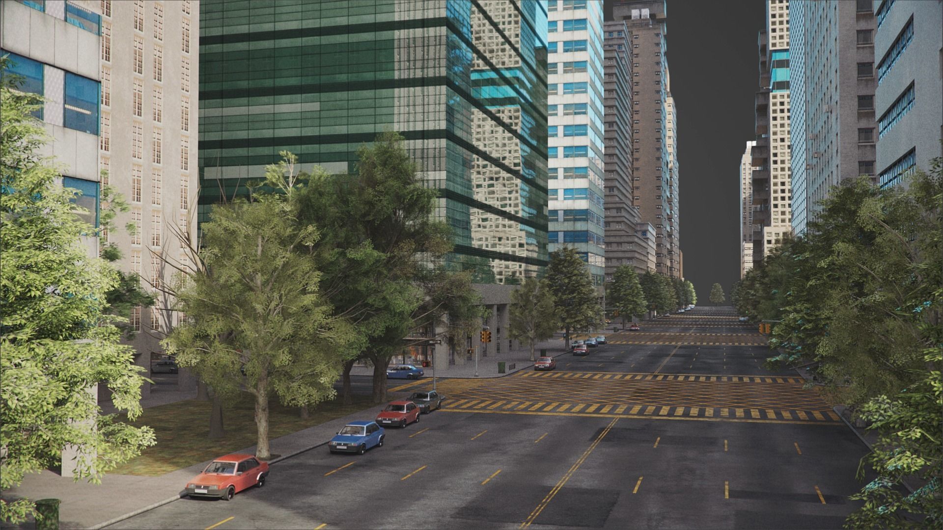 Realistic City R2 MAYA Low-poly 3D model_23