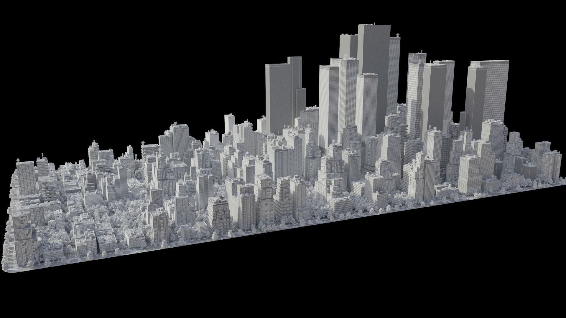 Realistic City R2 MAYA Low-poly 3D model_33