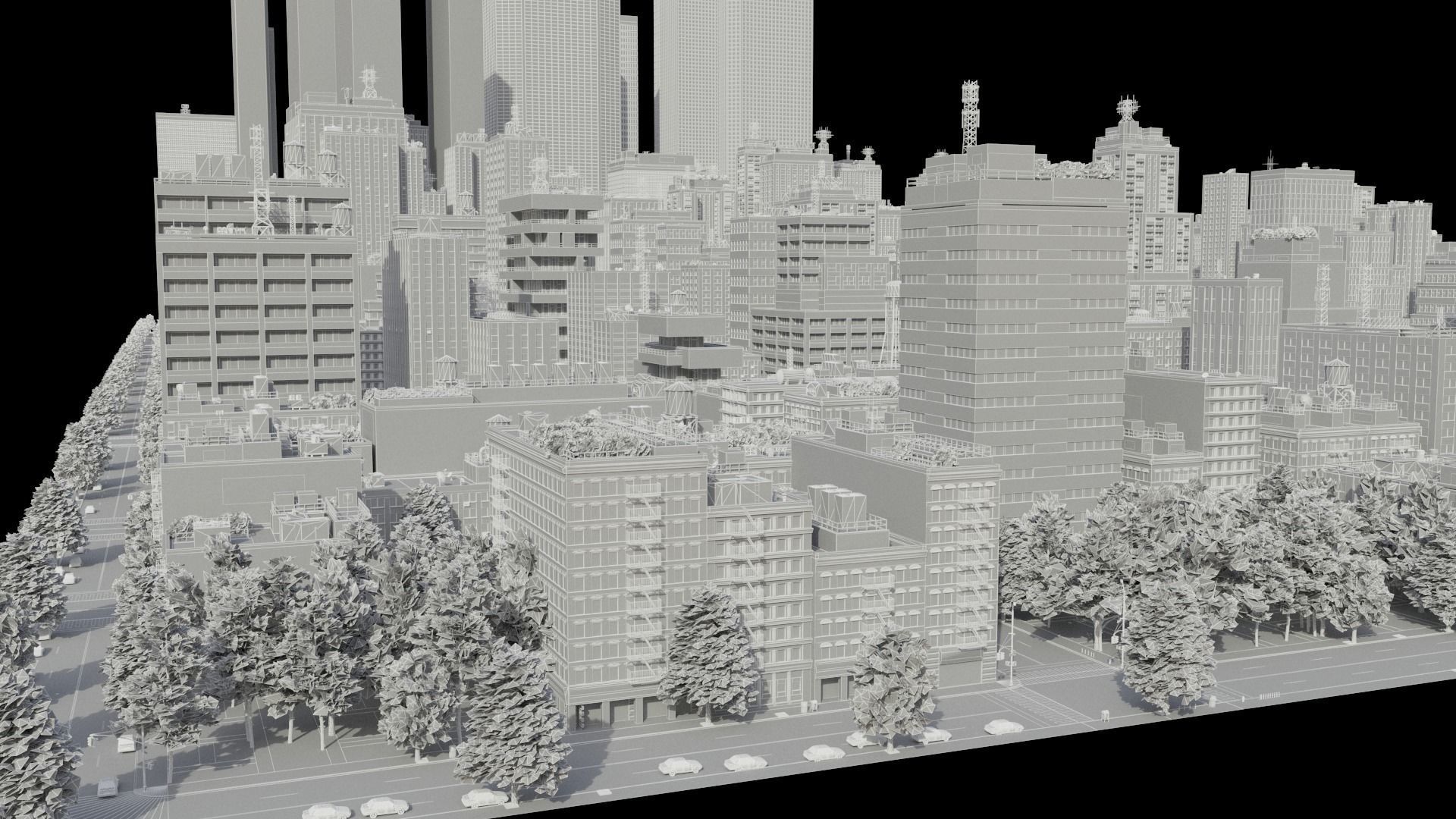 Realistic City R2 MAYA Low-poly 3D model_55