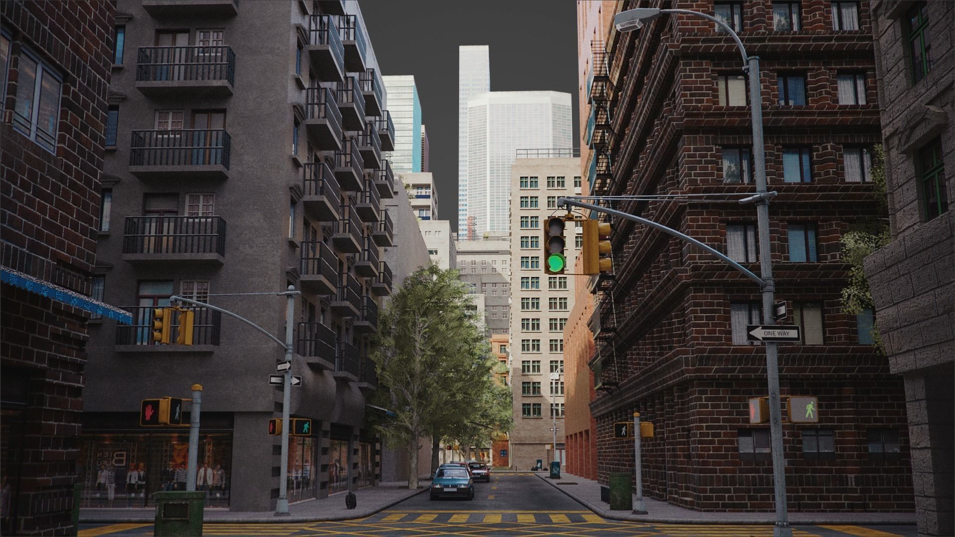 Realistic City R2 MAYA Low-poly 3D model_31