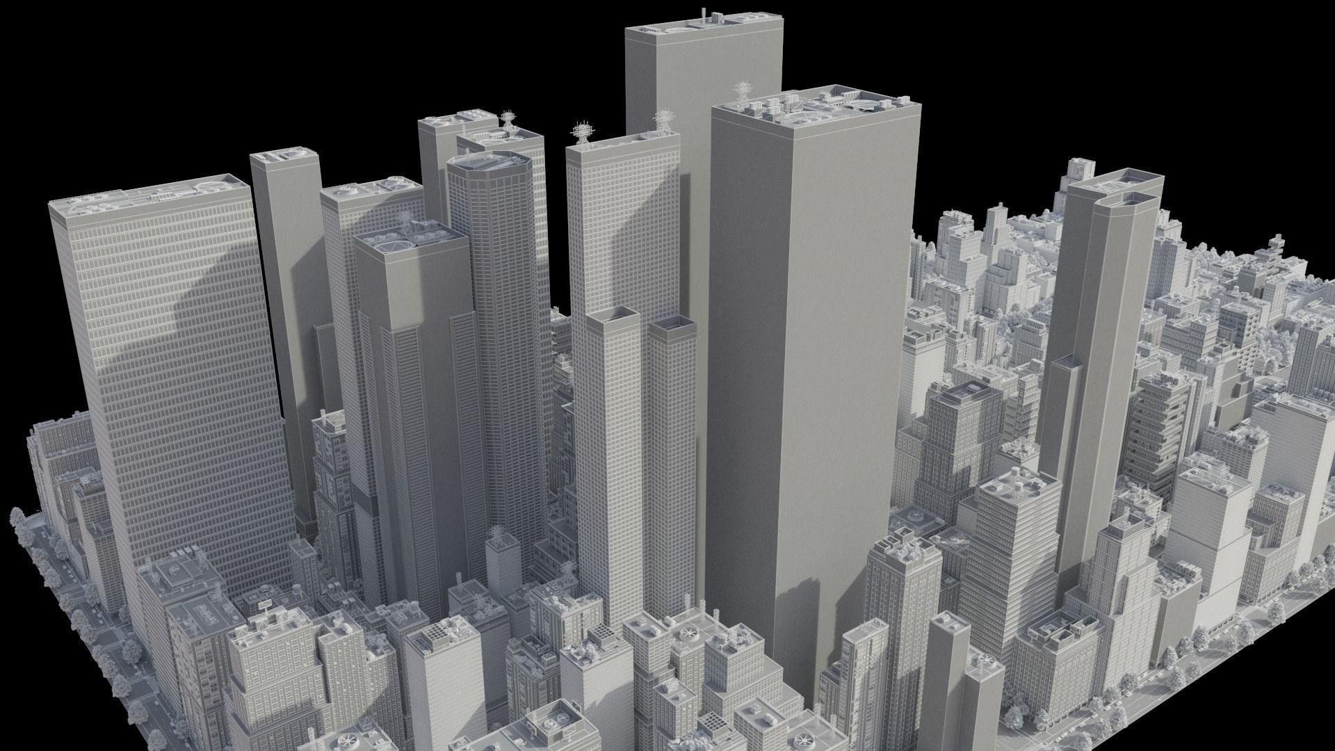 Realistic City R2 MAYA Low-poly 3D model_39