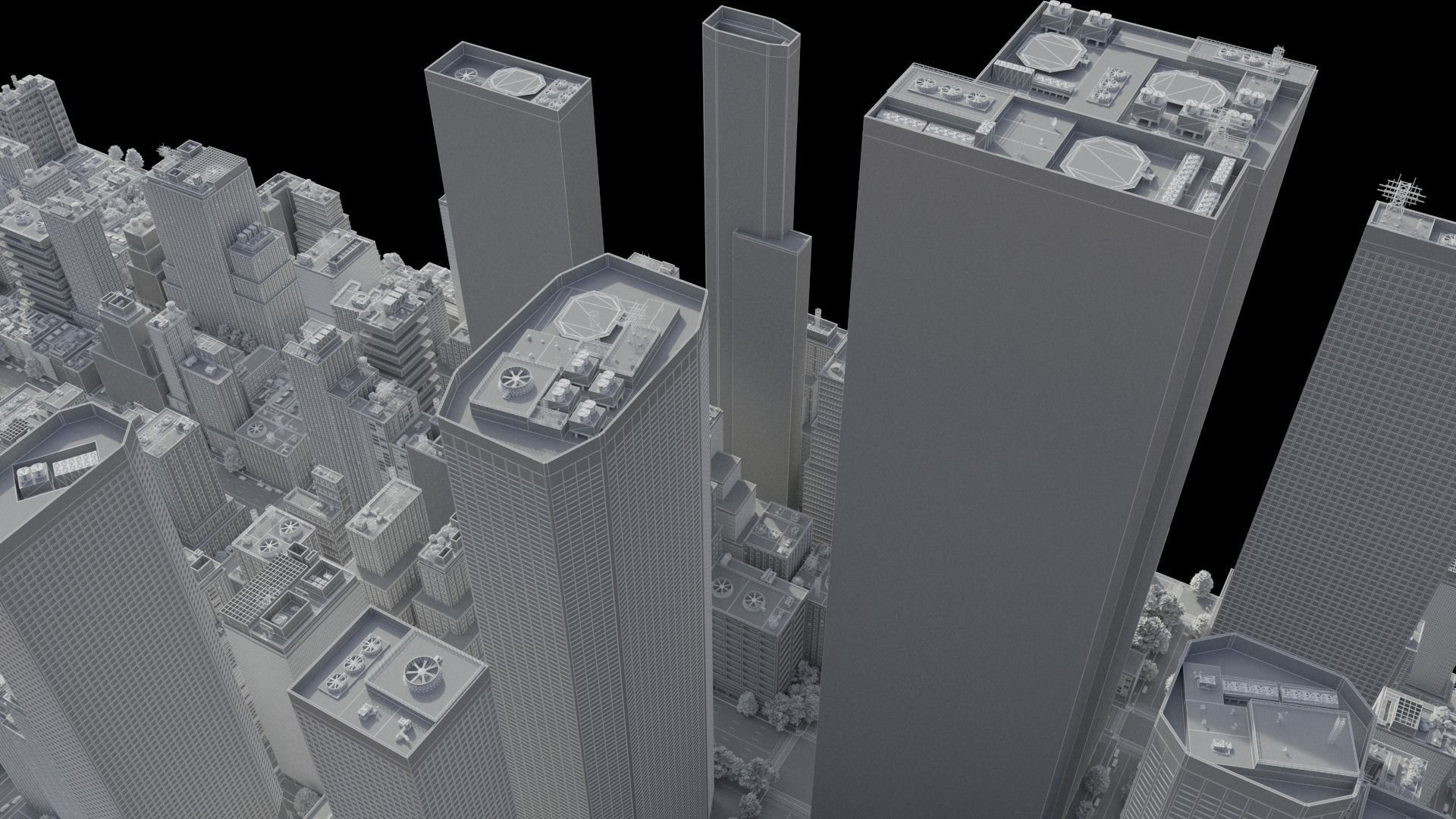 Realistic City R2 MAYA Low-poly 3D model_38