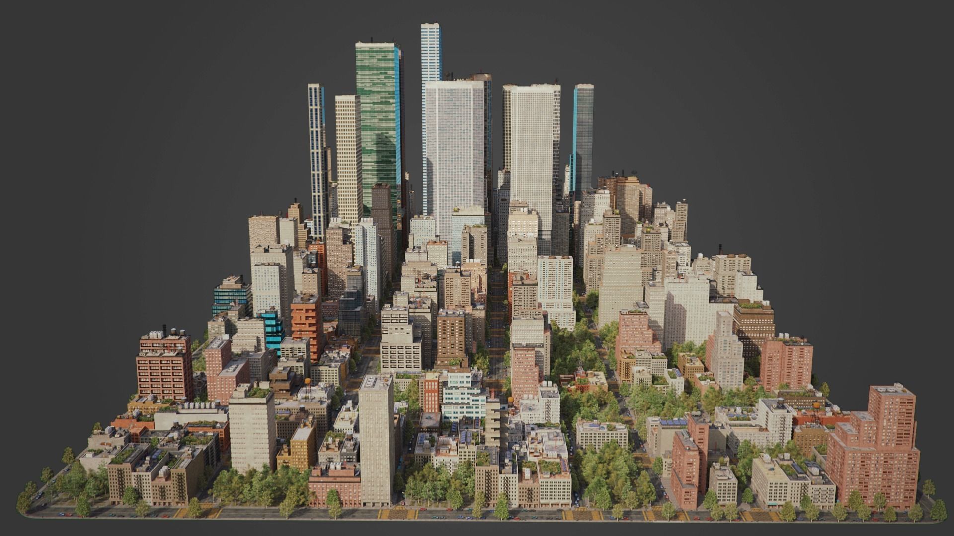 Realistic City R2 MAYA Low-poly 3D model_29