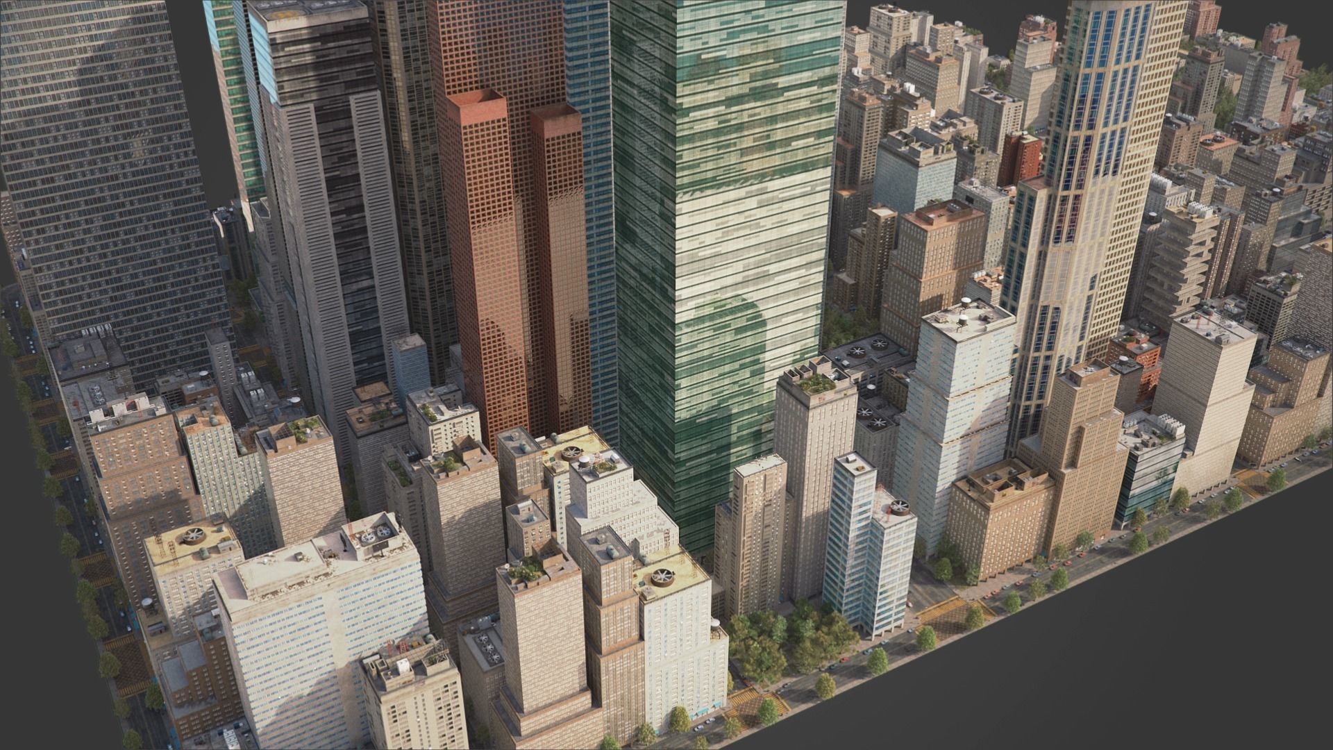 Realistic City R2 MAYA Low-poly 3D model_21