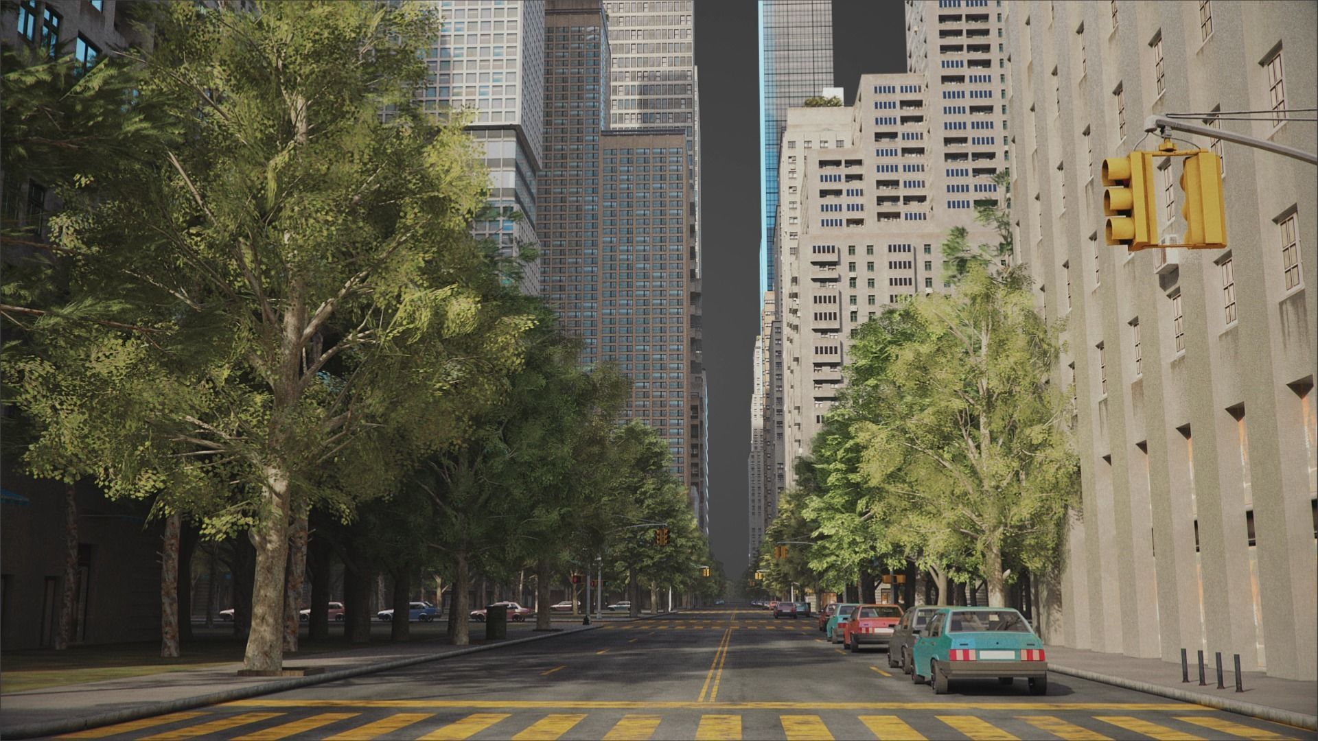 Realistic City R2 MAYA Low-poly 3D model_10