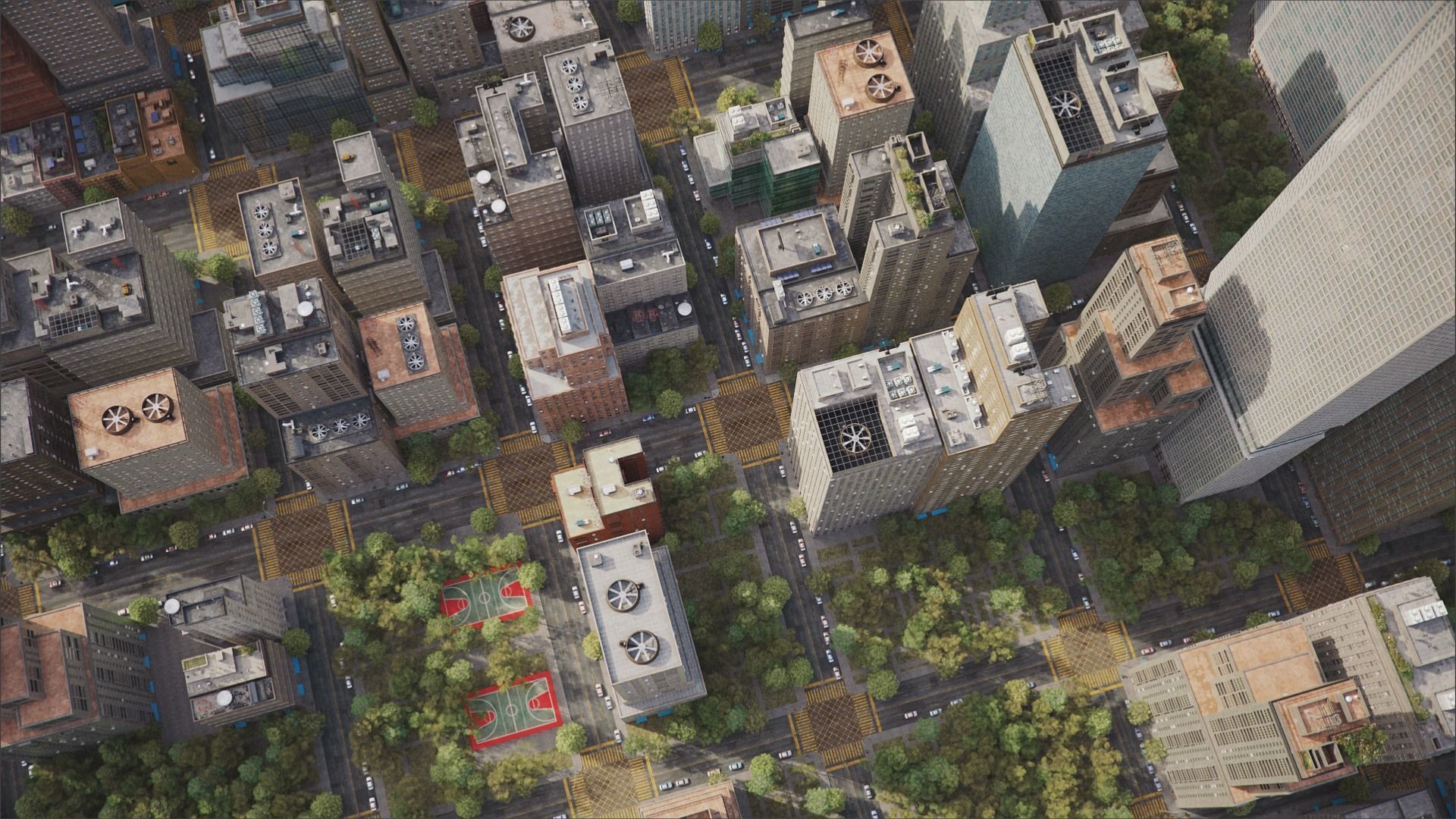 Realistic City R2 MAYA Low-poly 3D model_18