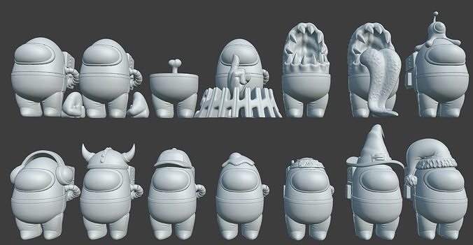 AMOUNG US - MODULAR SKIN PACK - 01 3D print model