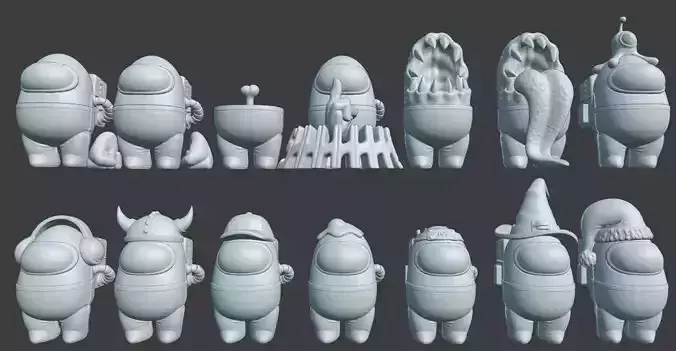 AMOUNG US - MODULAR SKIN PACK - 01 3D print model