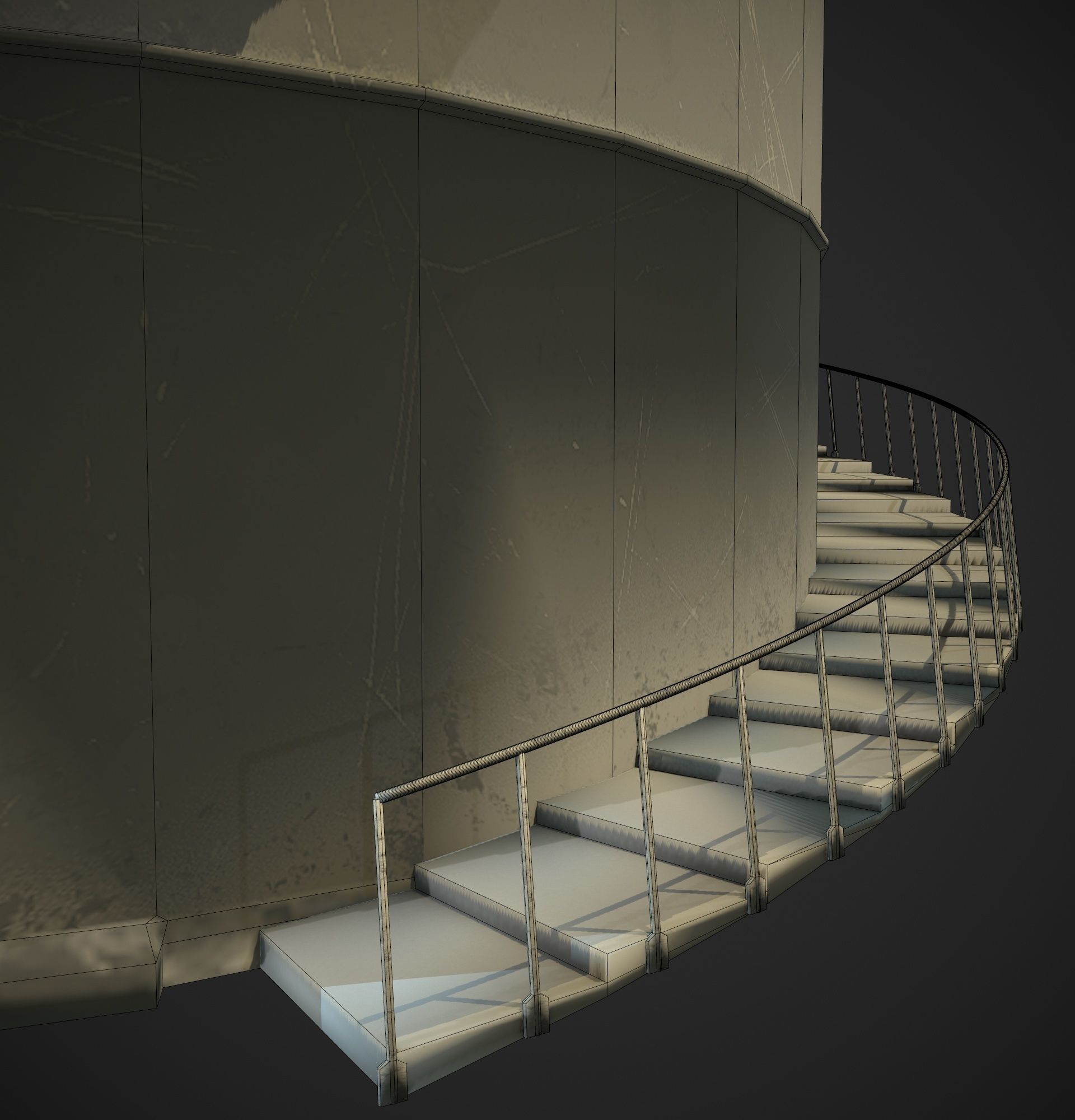 Gas Tank Low-poly 3D model_10