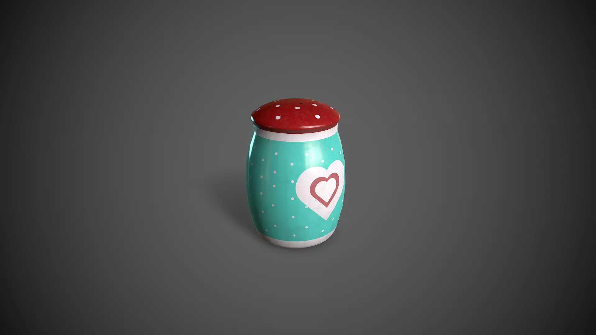 Decorative Salt Shaker Dirty Item Low-poly 3D model_0