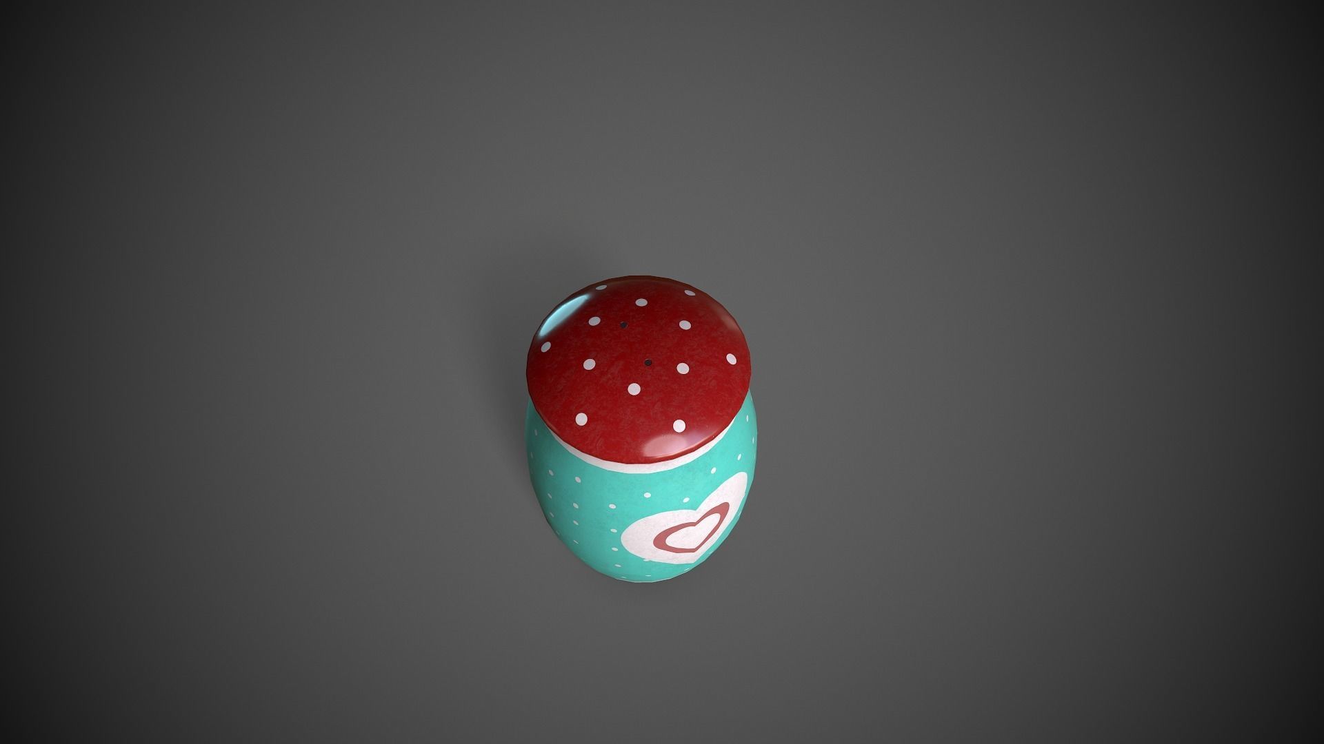 Decorative Salt Shaker Dirty Item Low-poly 3D model_4