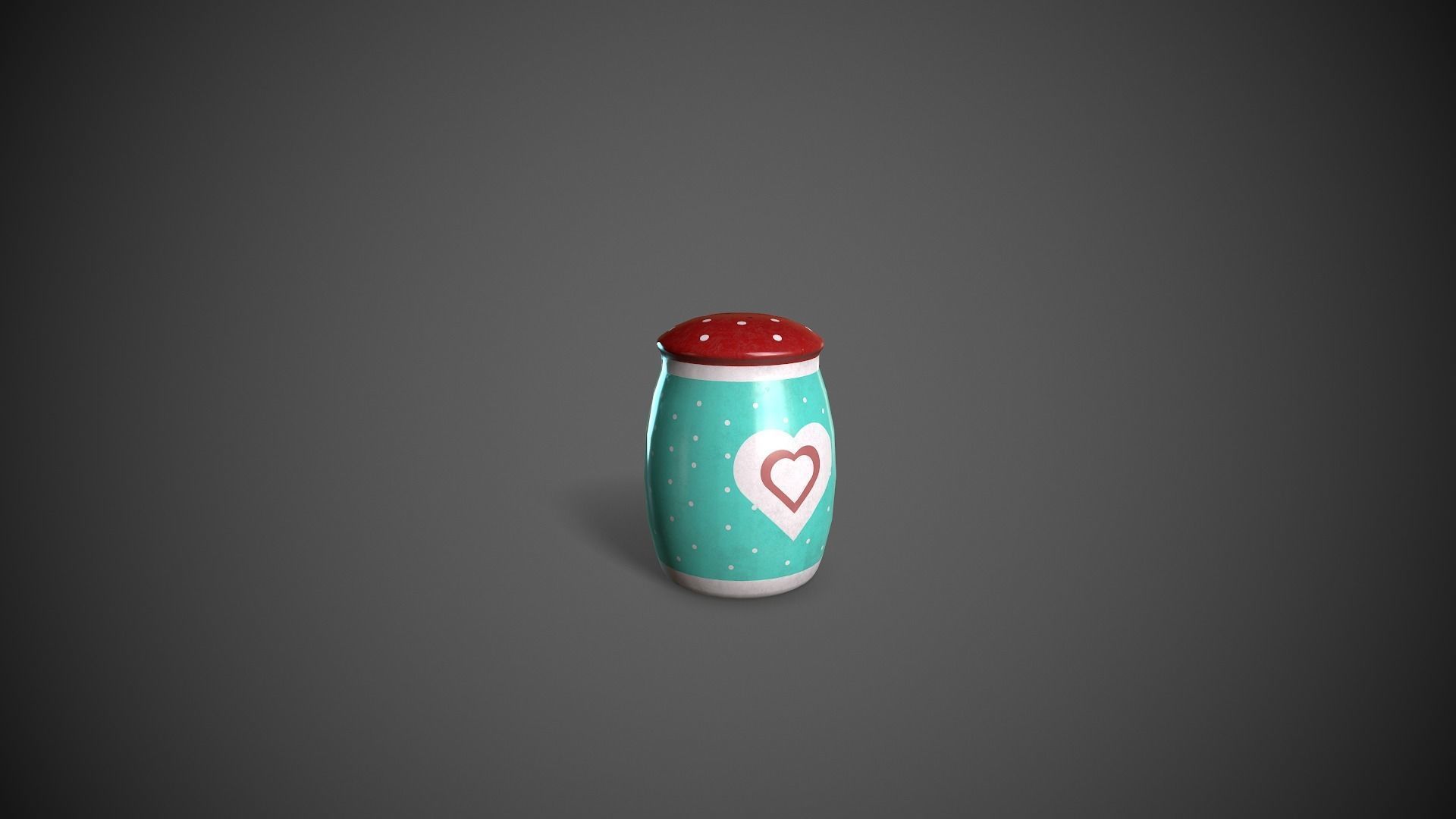 Decorative Salt Shaker Dirty Item Low-poly 3D model_3