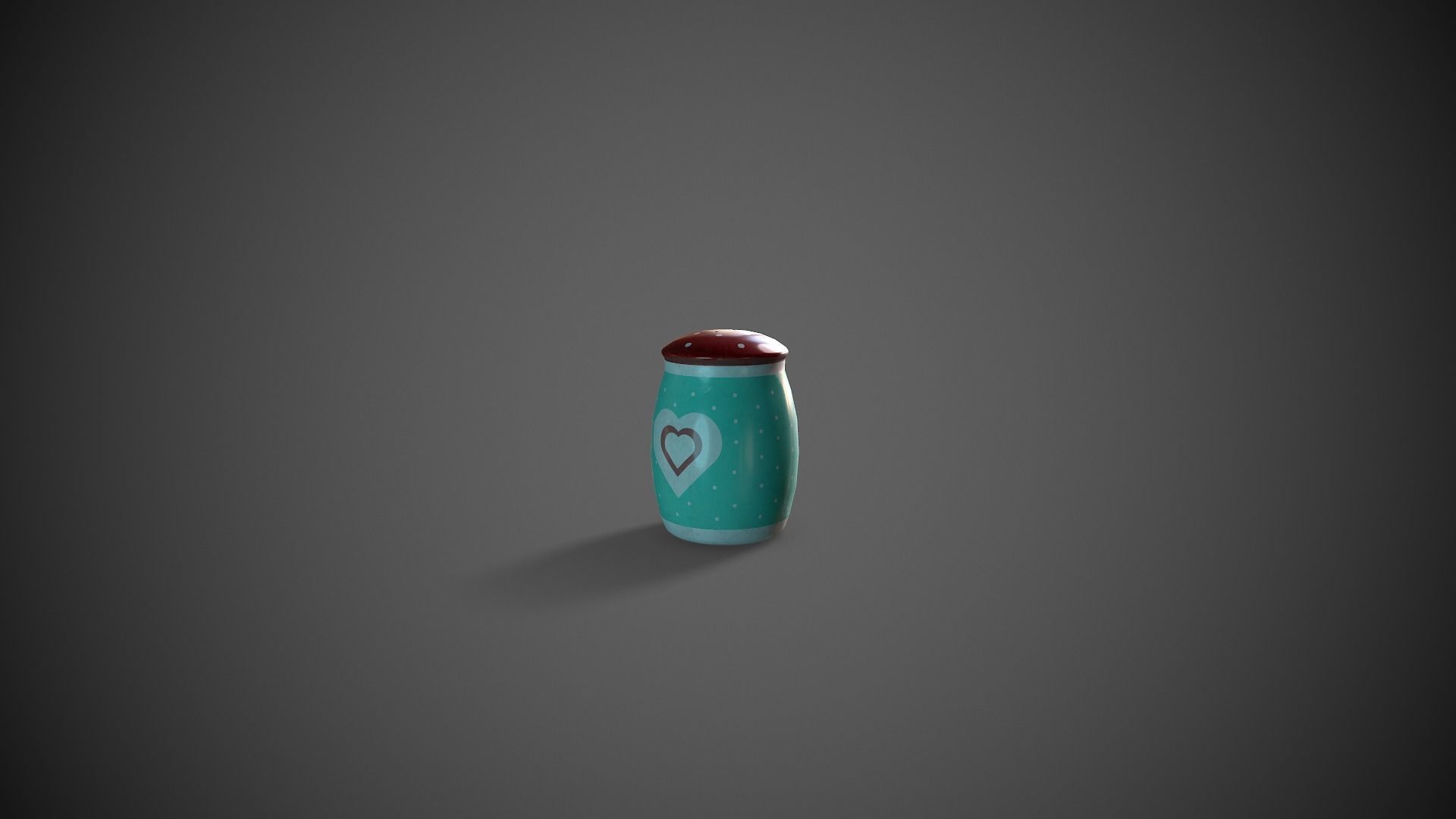 Decorative Salt Shaker Dirty Item Low-poly 3D model_5