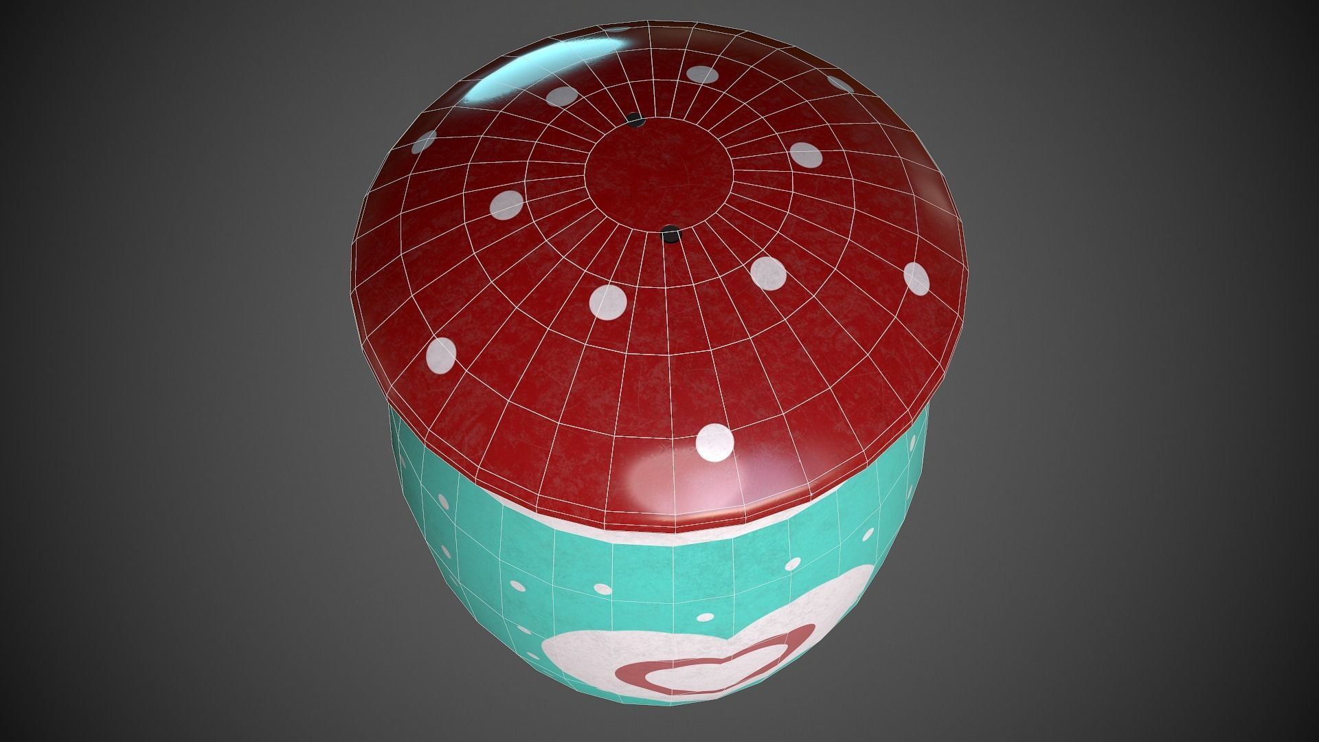 Decorative Salt Shaker Dirty Item Low-poly 3D model_7