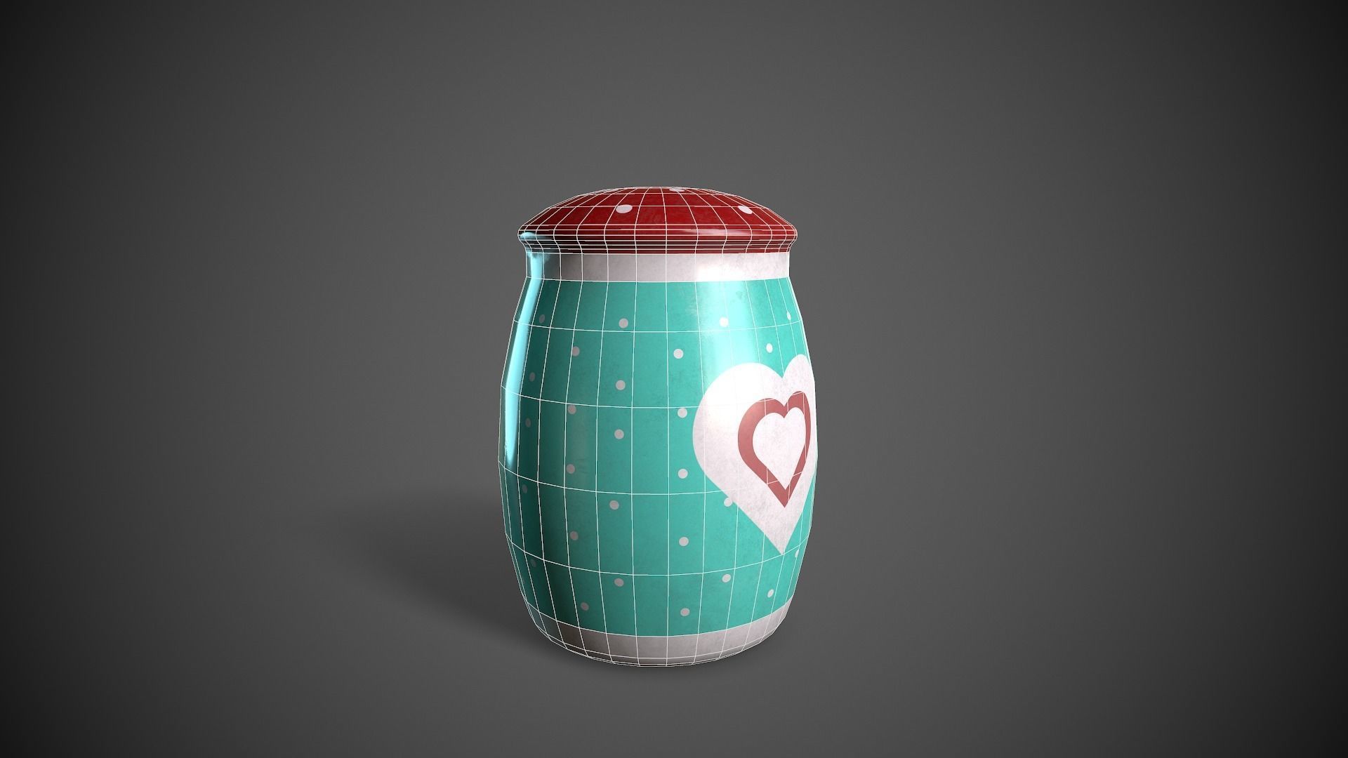 Decorative Salt Shaker Dirty Item Low-poly 3D model_6