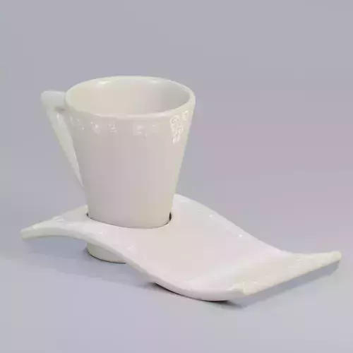  Mug with wavy plate