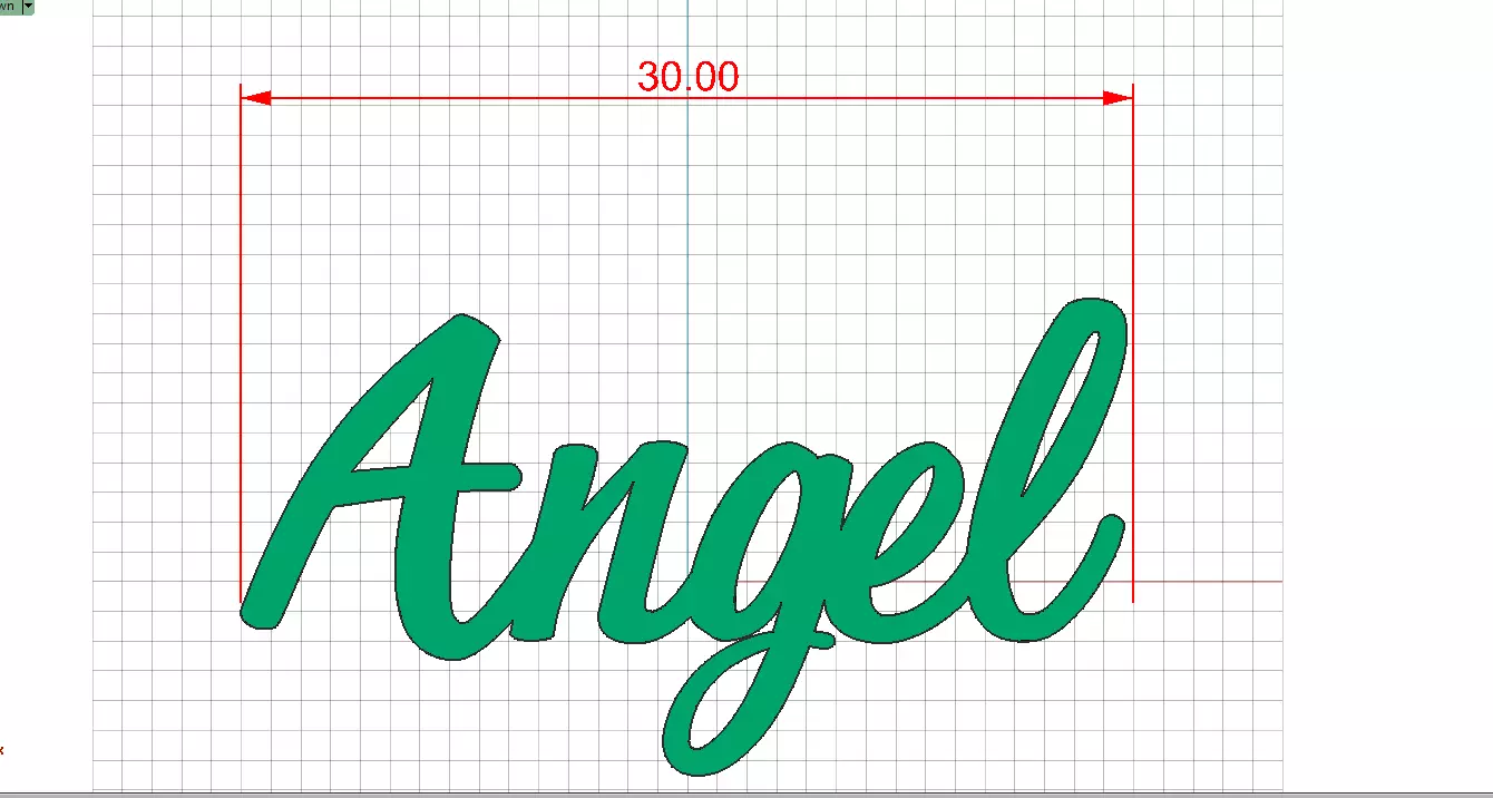 Angel name necklace 30 mm Length 3D print model