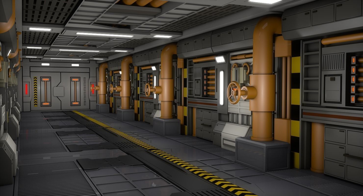 Sci Fi Interior 3D model_1