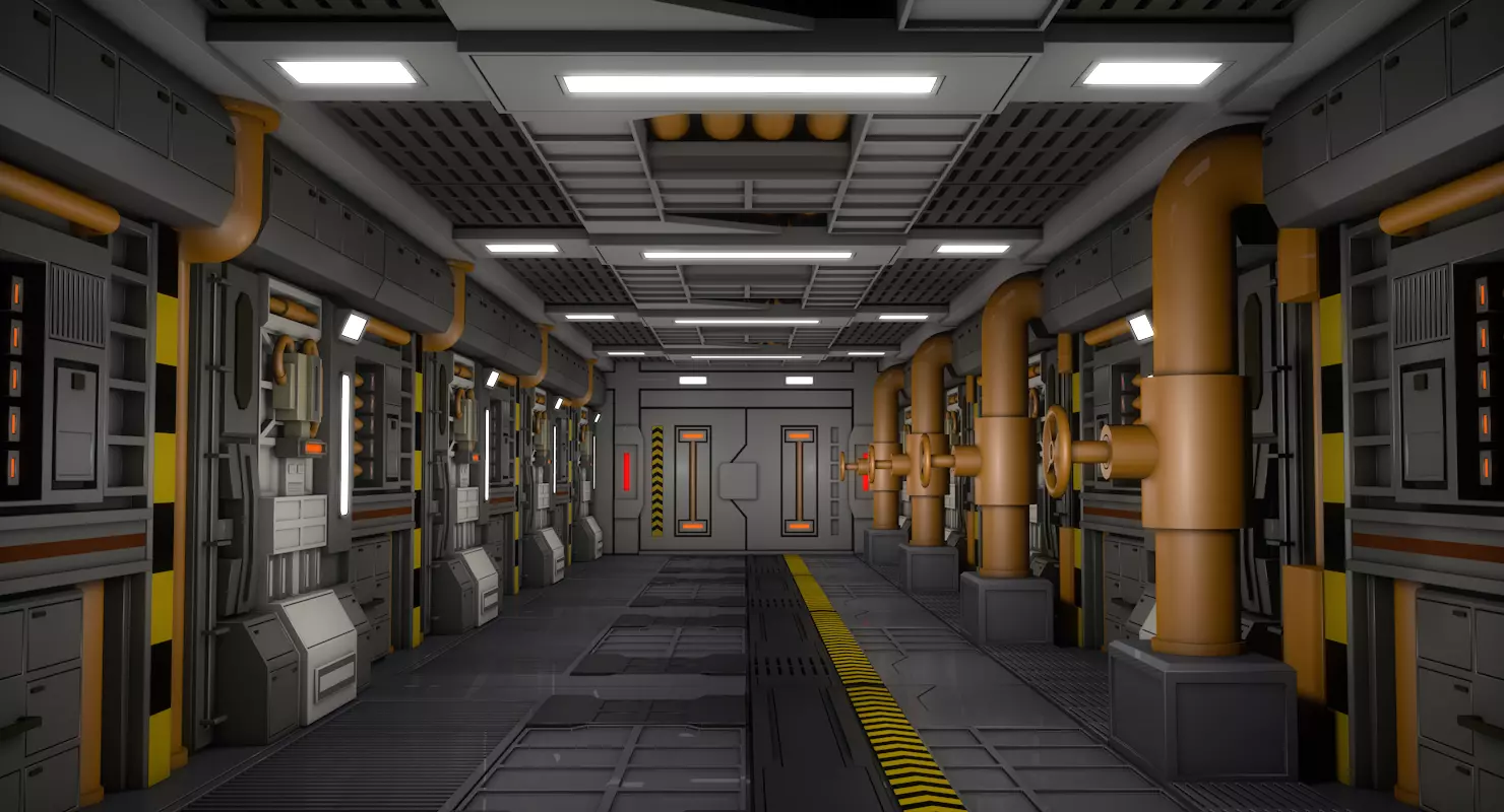 Sci Fi Interior 3D model_0