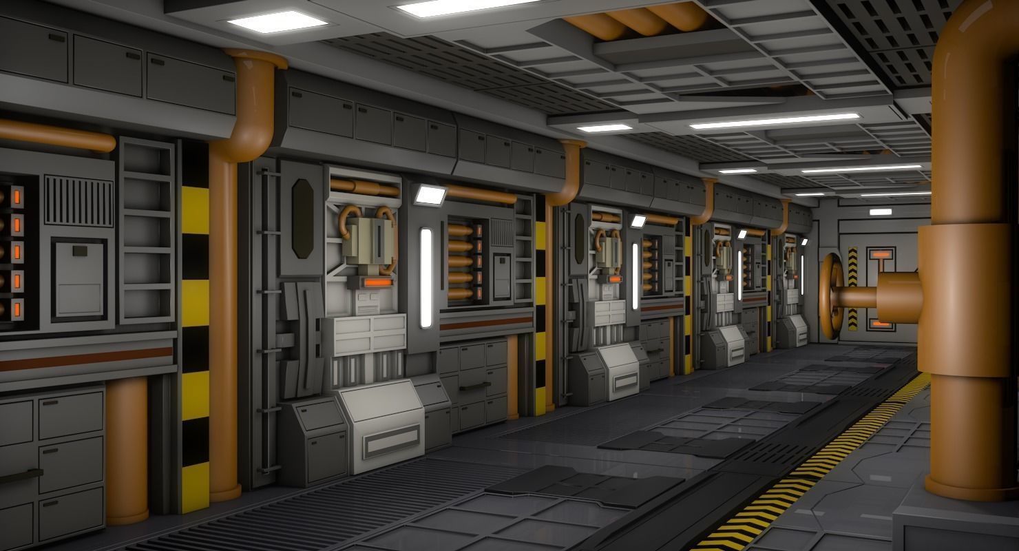 Sci Fi Interior 3D model_2