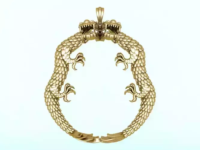 Dragon pendant - Double Dragon pendant