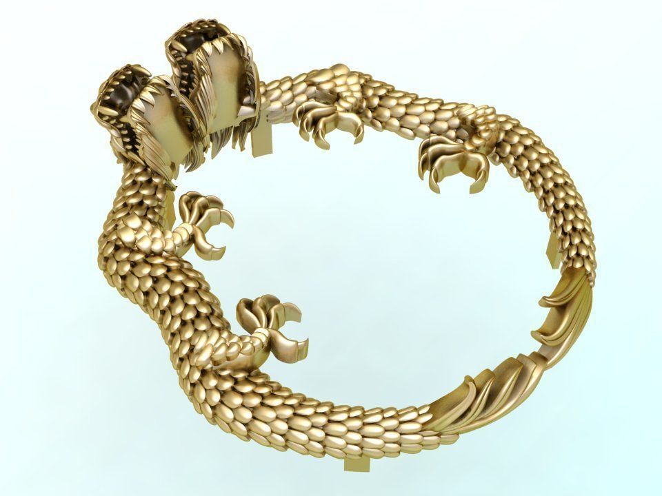 Dragon pendant - Double Dragon pendant 3D print model_1