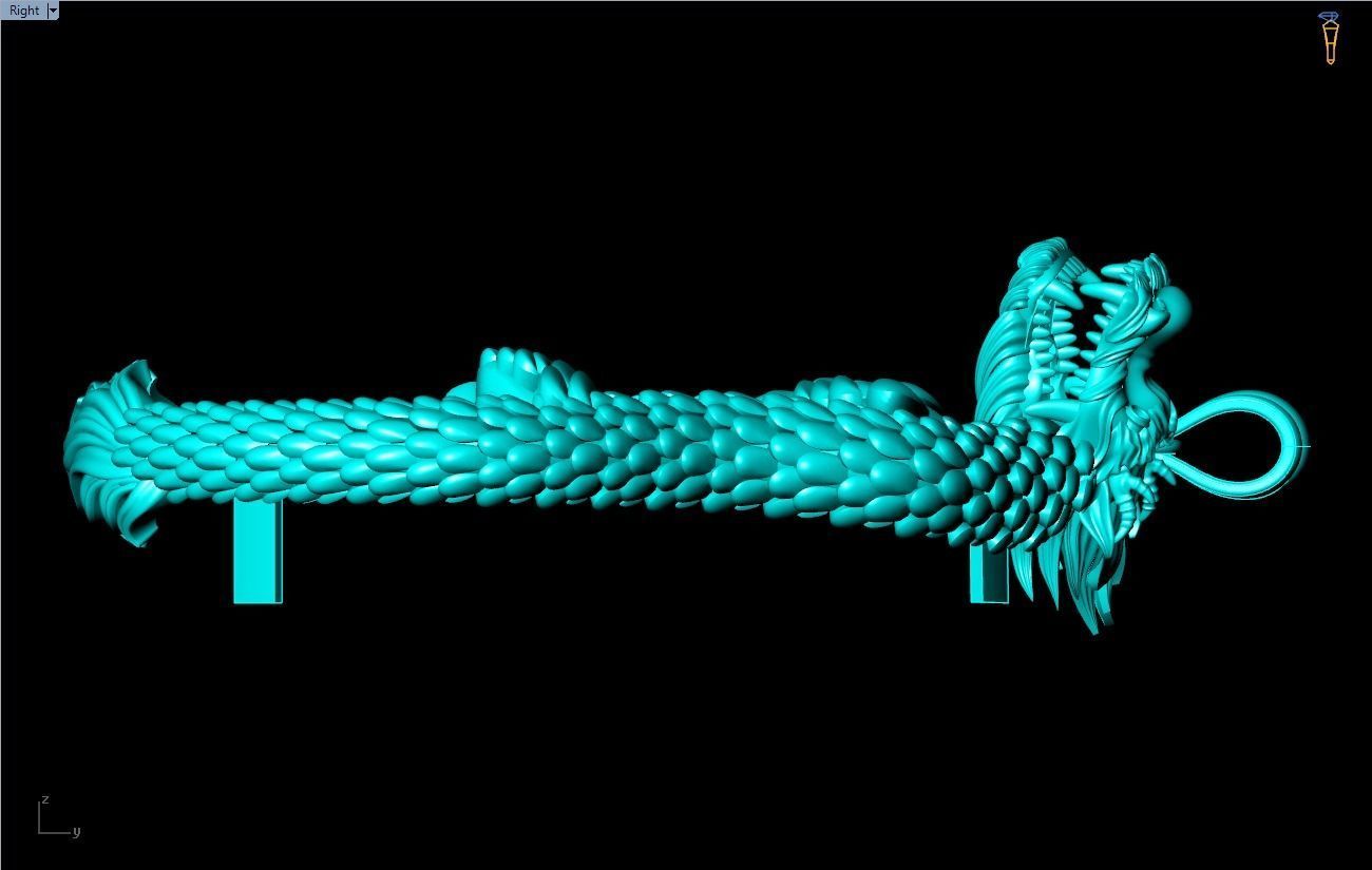 Dragon pendant - Double Dragon pendant 3D print model_5