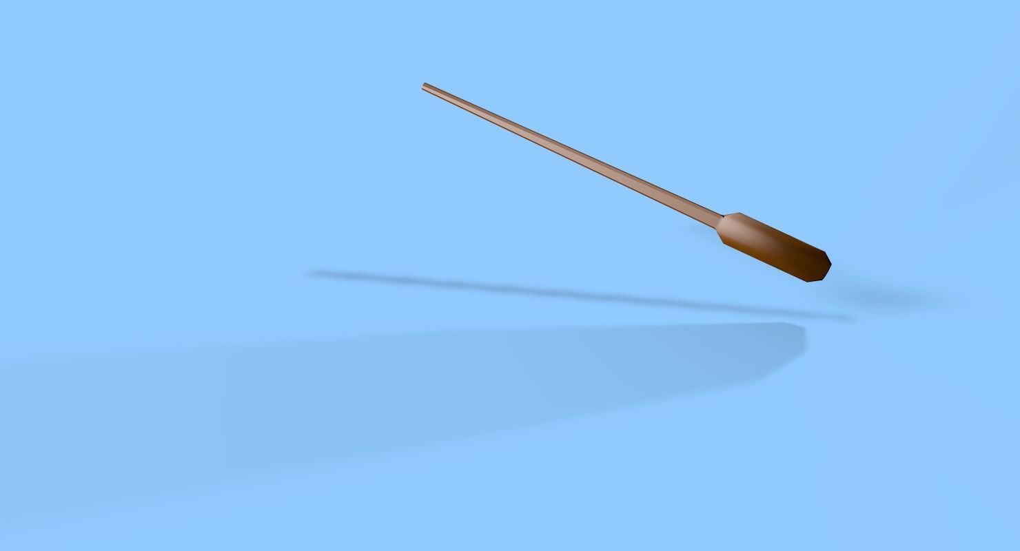 Boat Low Poly wooden with paddle Low-poly 3D model_7