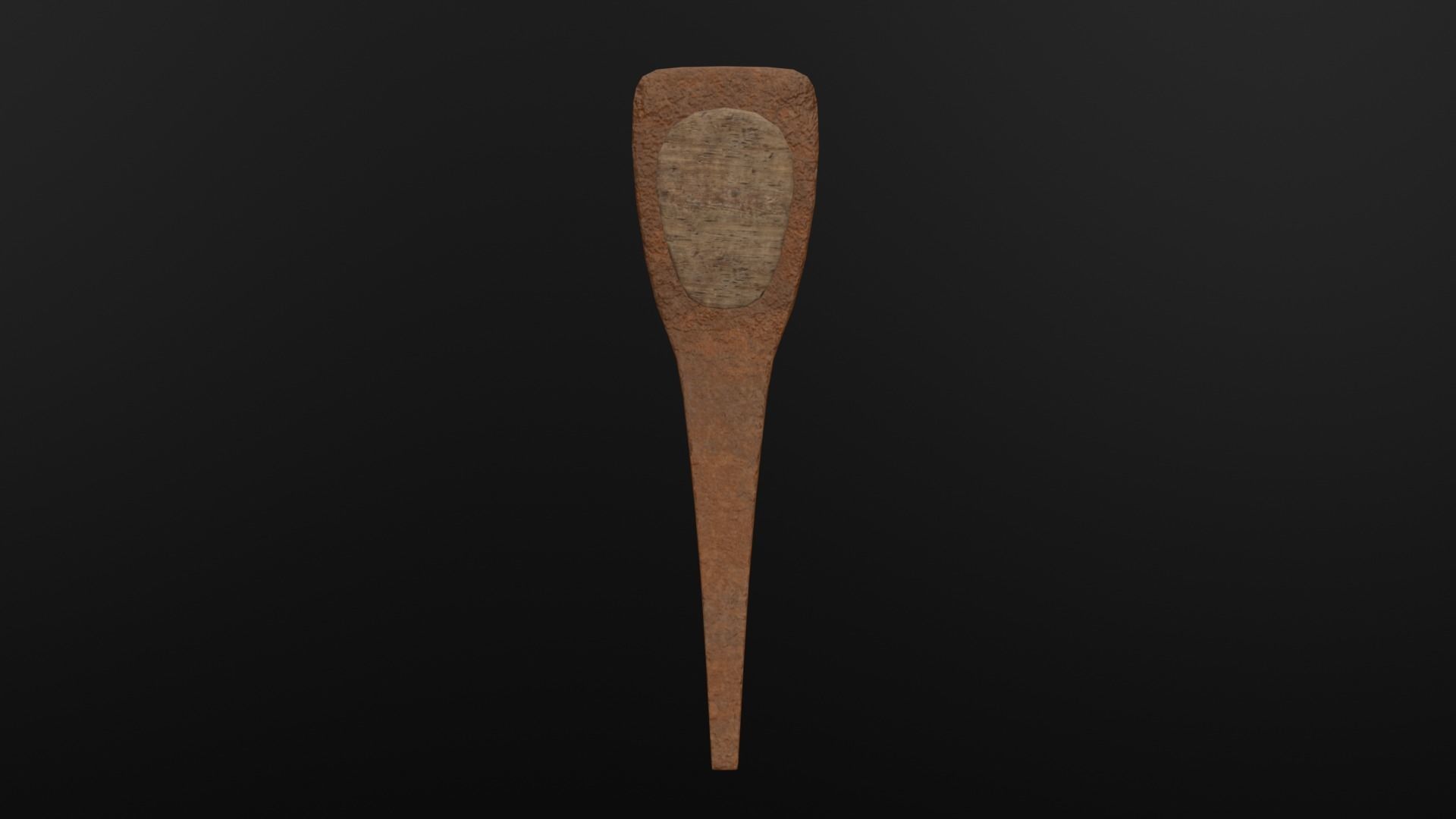 Stump and rusty axe 3D model_11
