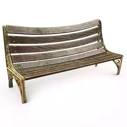 Bench wooden cartoon