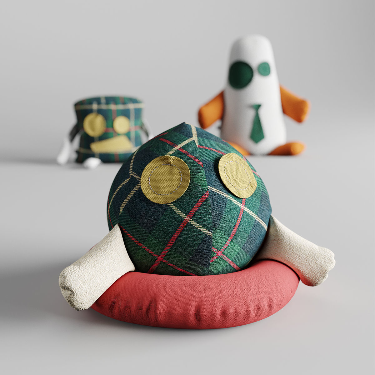 Fabric Toys Set01 3D model_4