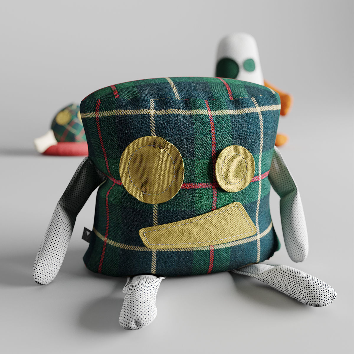 Fabric Toys Set01 3D model_3