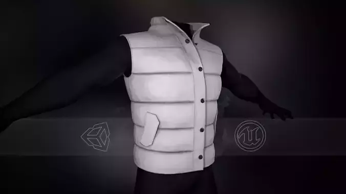 White Puffer Vest