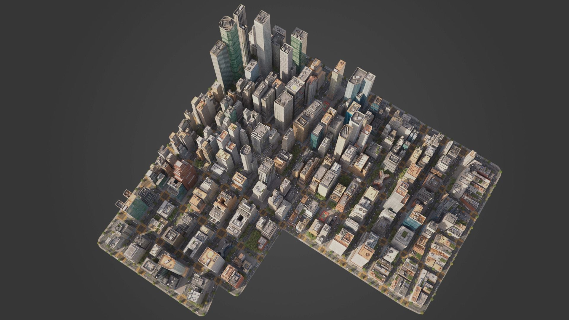 Realistic City C1 MAYA Low-poly 3D model_11