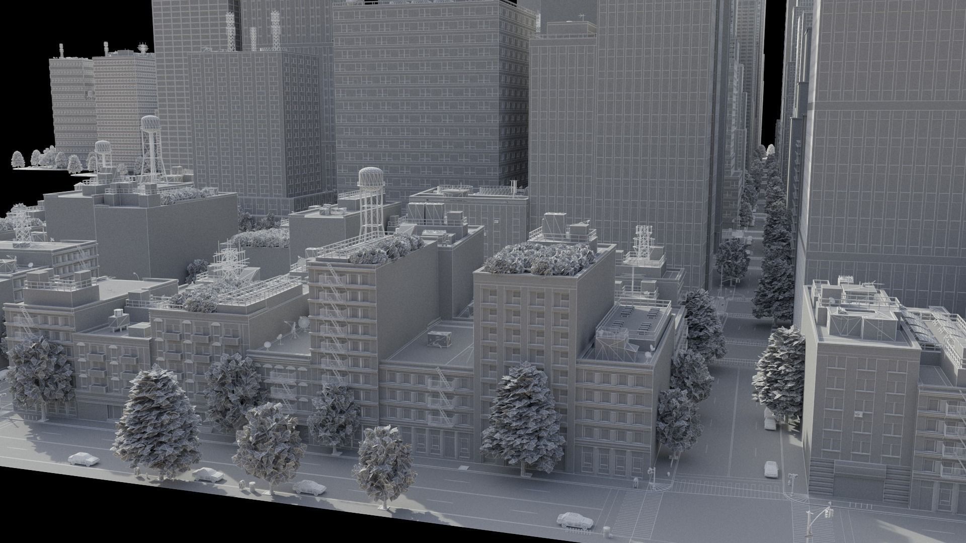 Realistic City C1 MAYA Low-poly 3D model_44